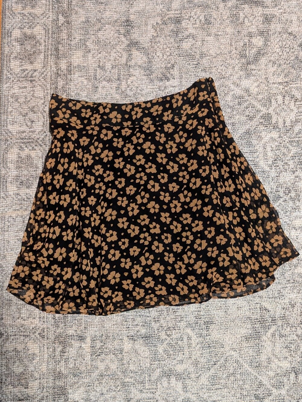 Floral A-Line Mini Skirt